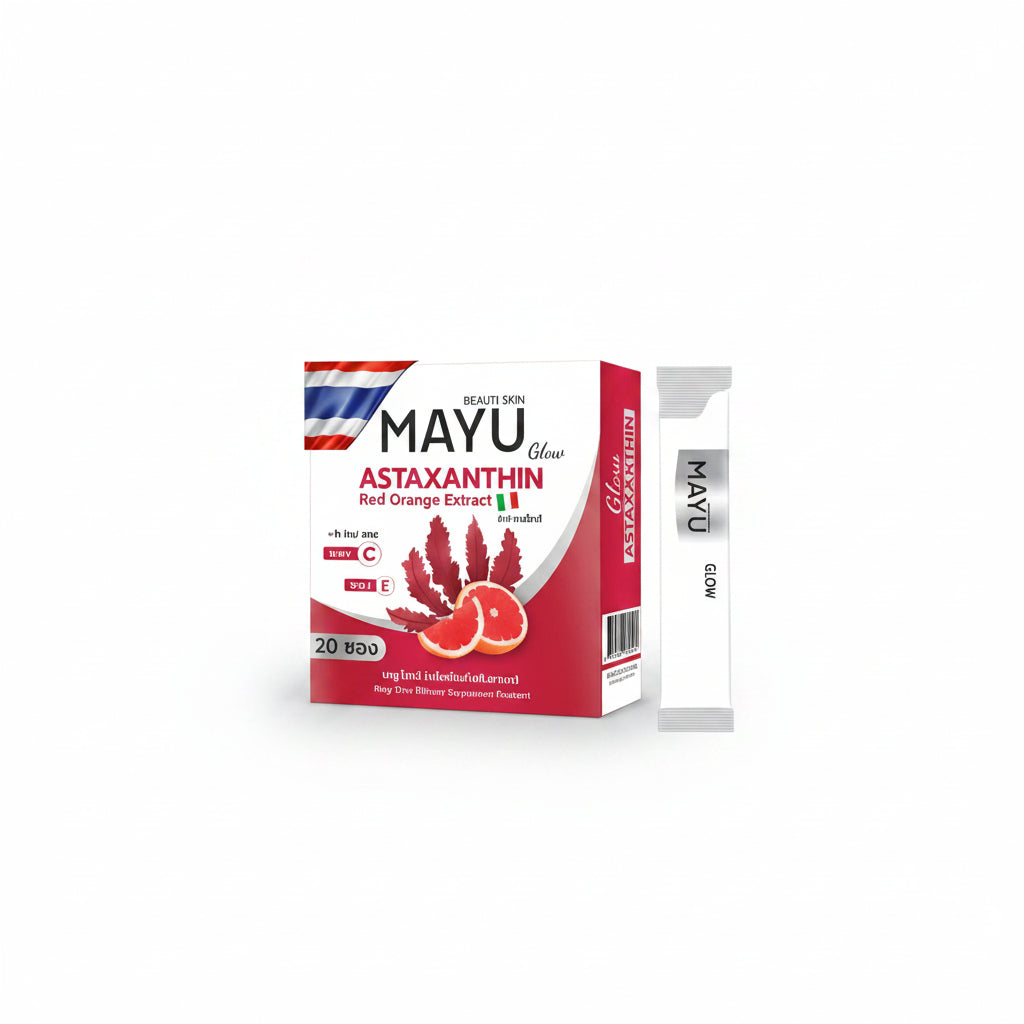 MAYU Glow Astaxanthin + Collagen & Vitamins box