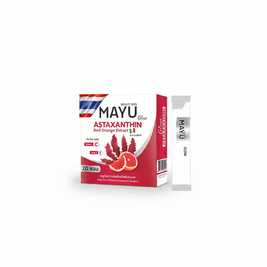 MAYU Glow Astaxanthin + Collagen & Vitamins box